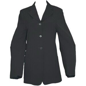 NWC Ann Demeulmeester Black Lightweight Wool 2-in-1 Jacket/Blazer